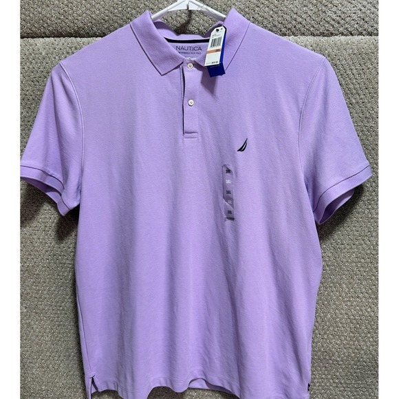Nautica Performance‎ Deck Polo Short Sleeve Slim Fit Purple Men's Size 3XL - Picture 1 of 5